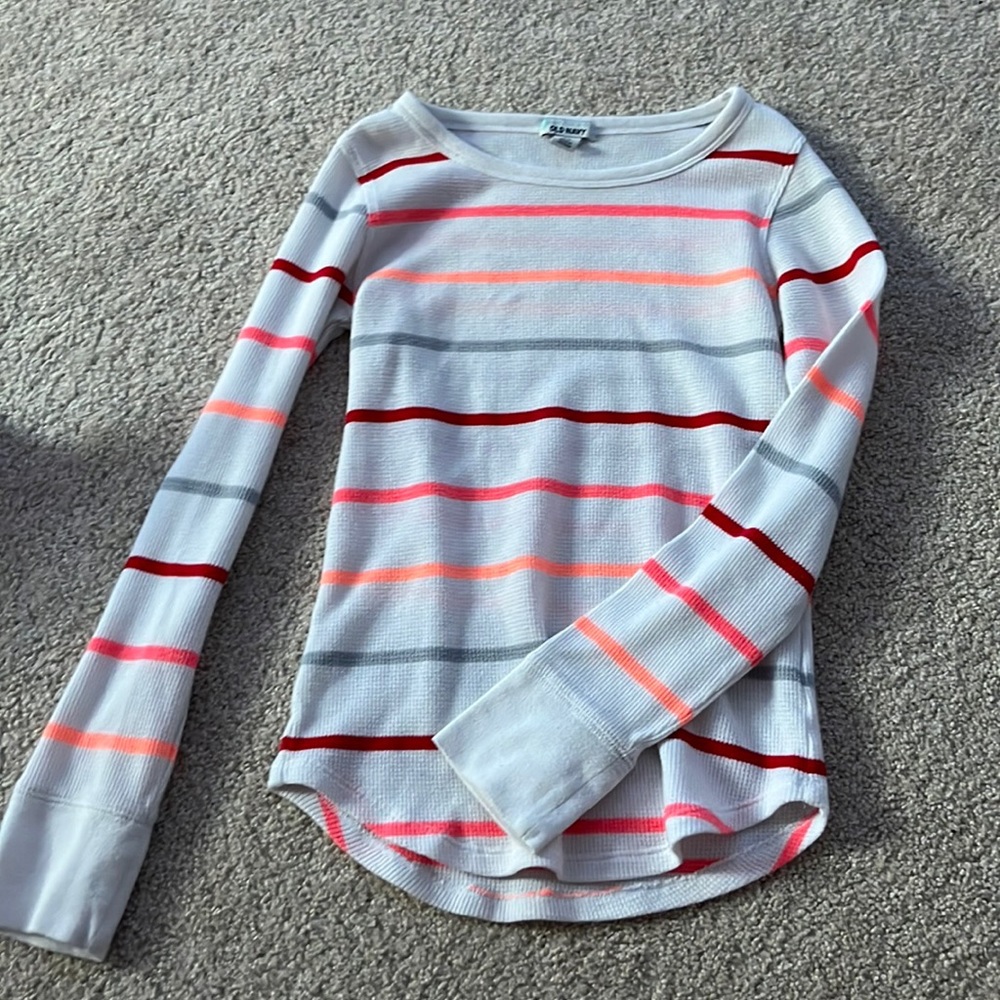 White Striped Long Sleeve Shirt